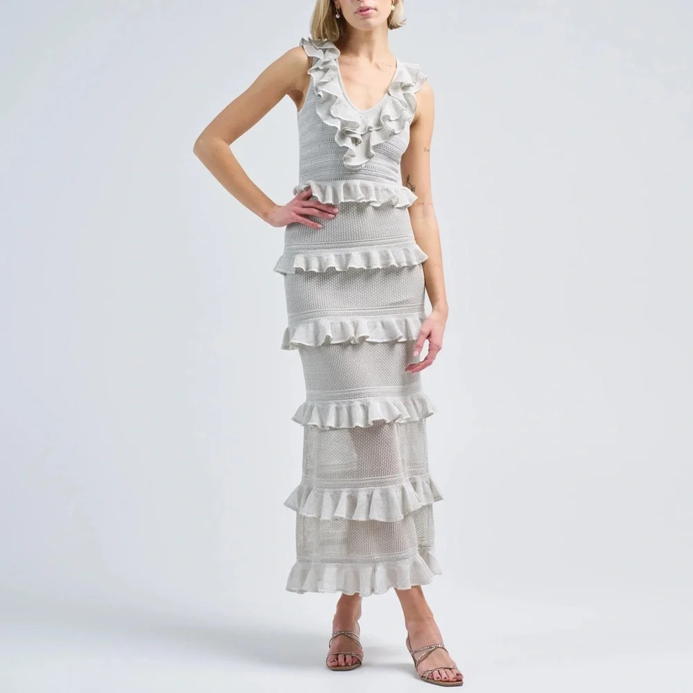 black tie midi dress Lady Black Tie - Pure Line Open Back Midi Dress